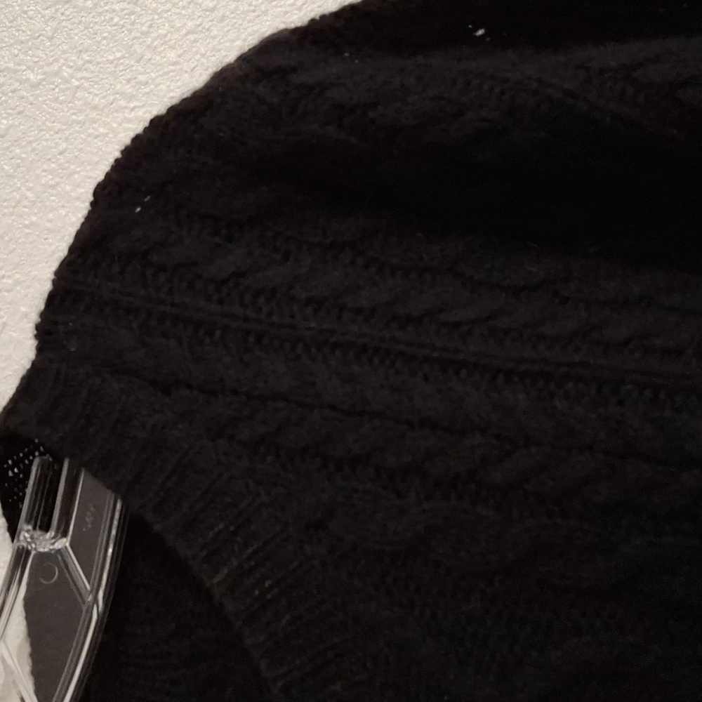 Reformation Black Cable Knit Sweater Size Medium - Picture 3 of 5